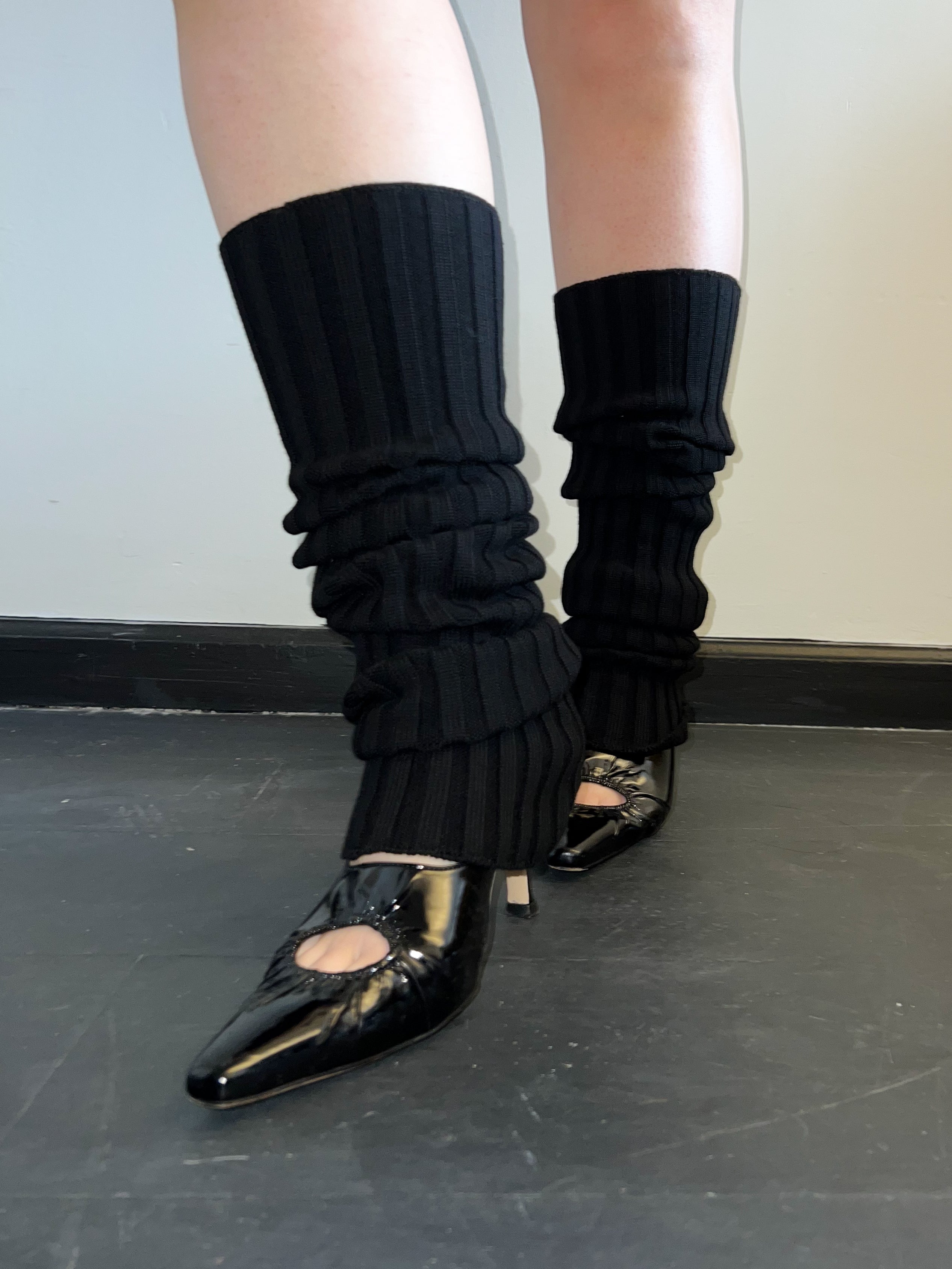 Neinkie 1 Pair Autumn Winter Women Leg Warmers Knitted Japan Style Zipper  Up Boot Socks for Daily Wear 
